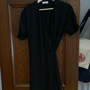 Black Wrap Dress by Babaton